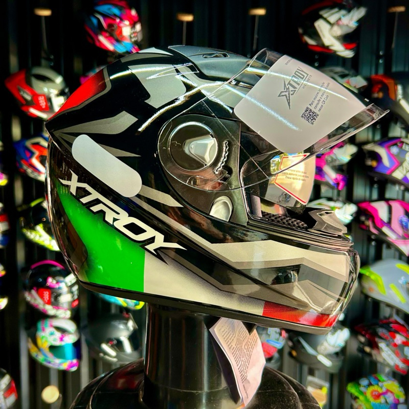 CAPACETE XTROY GRAND PRIX ITALIAN - COM ÓCULOS SOLAR INTERNO