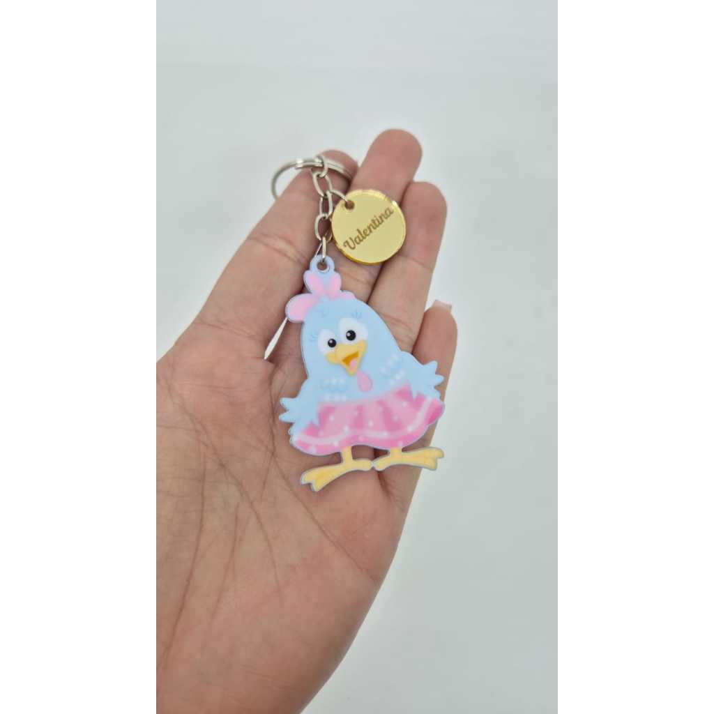 Chaveiro Galinha Pintadinha - Chaveiro Personalizado para lembrancinha infantil, aniversário, maternidade