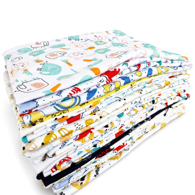 Kit 1Kg Malha Suedine Estampada Baby 100% Algodão Infantil Para Body Bebê Pijama E Enxoval Retalhos