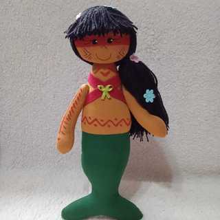 Boneca de pano lenda indígena Iara/ Folclore brasileiro