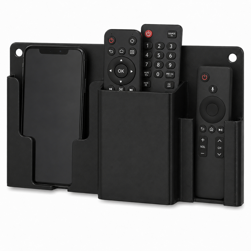 Suporte Porta Controle Remoto Celular Tv Ar Triplo Parede