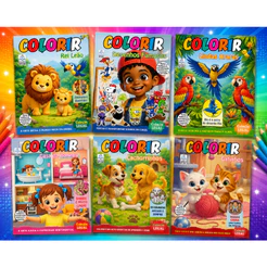 5 Revistinhas De Colorir Para MENINAS + 5 Revistinha de Colorir Para MENINOS Sortidas Infantil