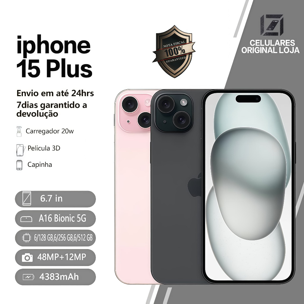 iPhone 15 Plus 128GB Original Apple Seminovo Garantia Nota Fiscal Vitrine