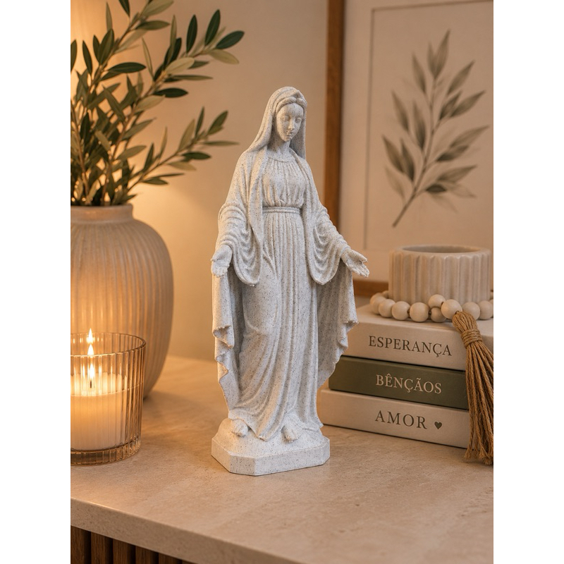 Imagem Nossa Senhora das Graças  | Estátua Católica Escultura Religiosa | Decoração Cristã | Presente Religioso