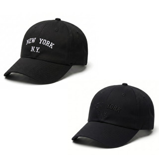 Kit 2 Bonés Ny New York Retro Basebol Aba Curva Masculino Feminino Regulagem Fitão Ajustavel Preto