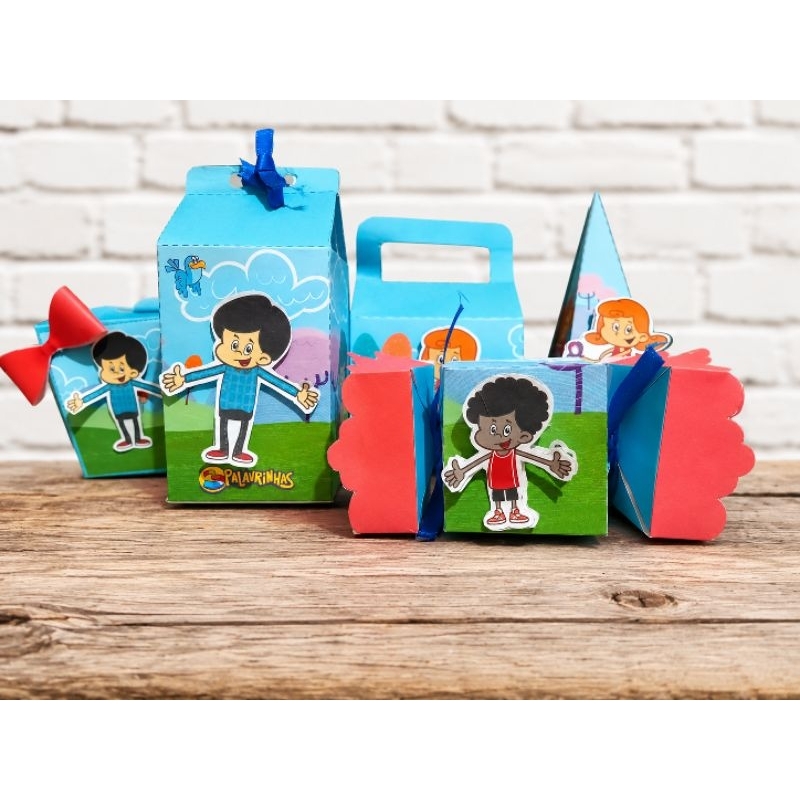 Kit Personalizado 3 Palavrinhas | Caixinhas Lembrancinhas para Festa Infantil | Aniversário