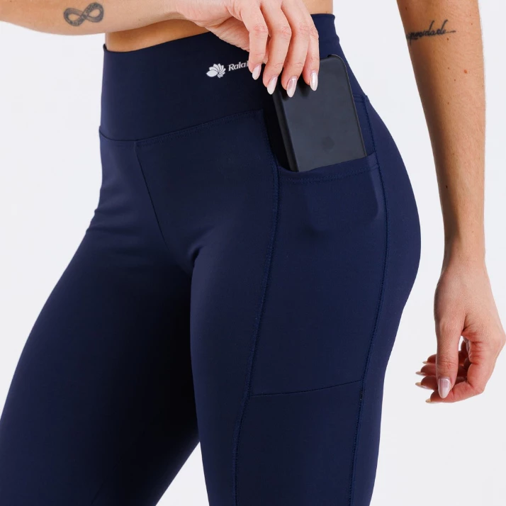 Legging Feminina Poliamida Premium Academia Corrida Cintura Alta Com Bolso Não Transparente — imagem 1