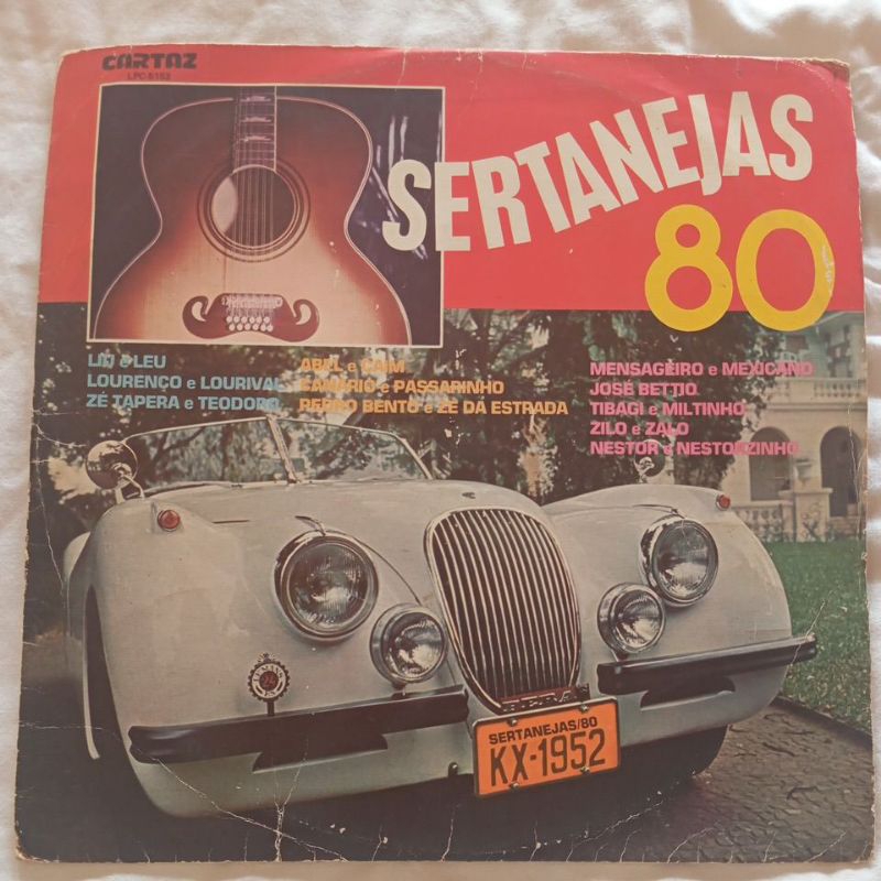 LP Sertanejas 80 coletânea disco de vinil