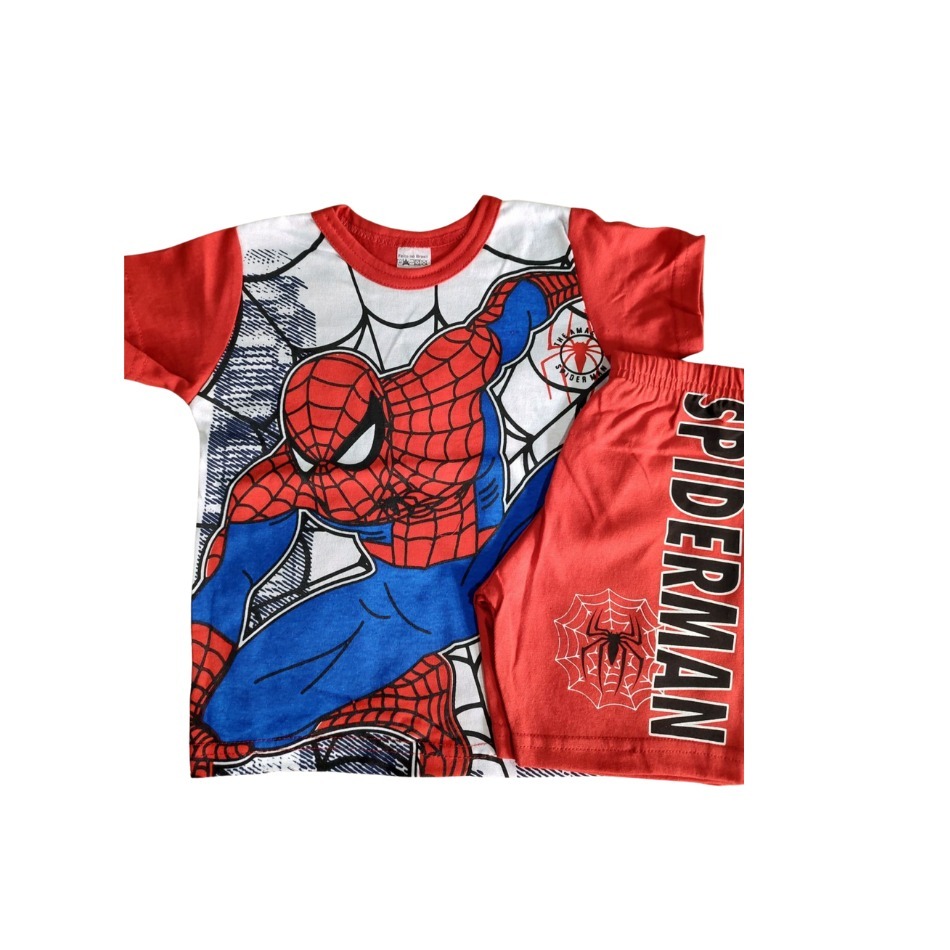 Conjunto Infantil Menino Hulk e H Aranha Camiseta e Short em Algodão  – Moda Verão Temático | Pronta Entrega