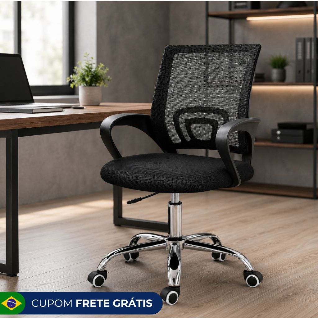 Cadeira de Escritório Home Office Giratória Ergonômica – Até 120kg