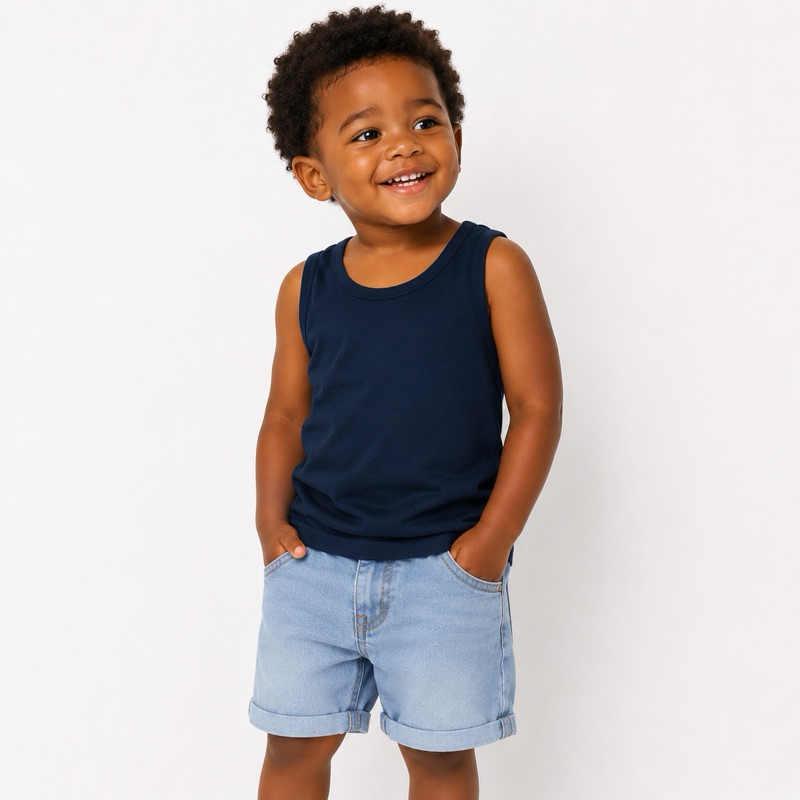 Kit 2 Regatas Infantil Bebê 2 e 4 anos em algodão