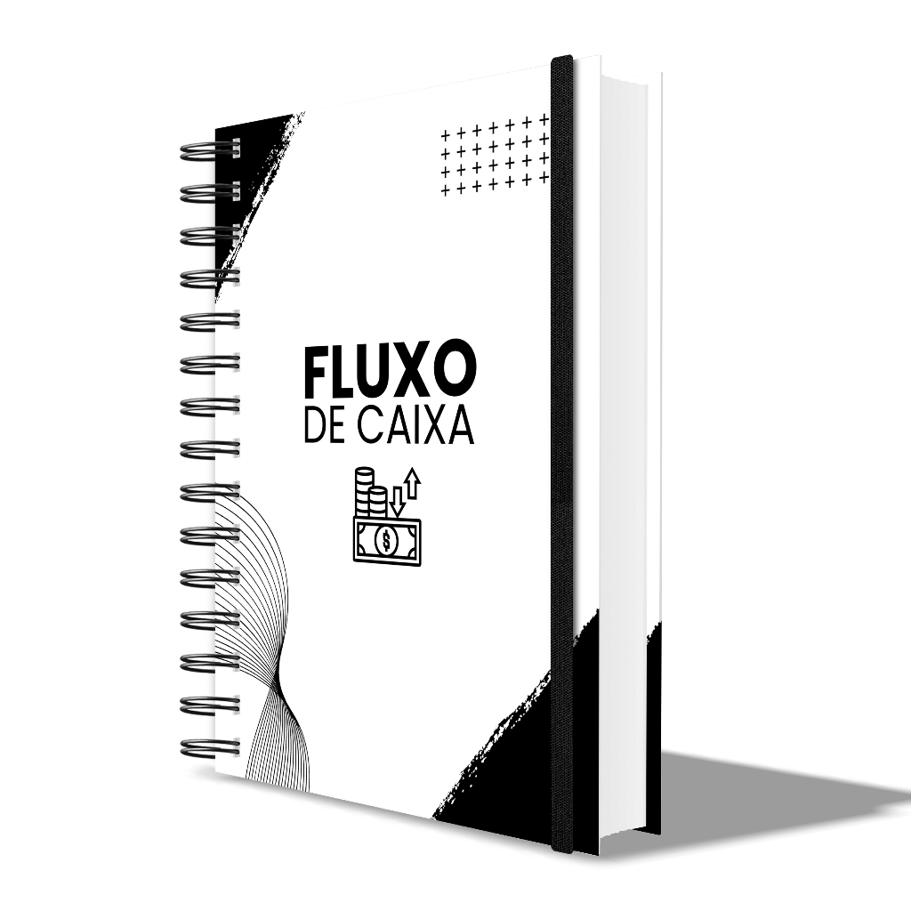 Caderneta Fluxo de Caixa Caderno Controle Financeiro Empresa Semestral Preto e Branco · foto 2