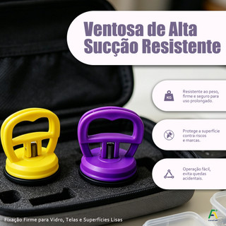 Ventosa de Sucção 5,7 cm Puxador Desamassar Amassados Carro Reparo de Tela de Celular