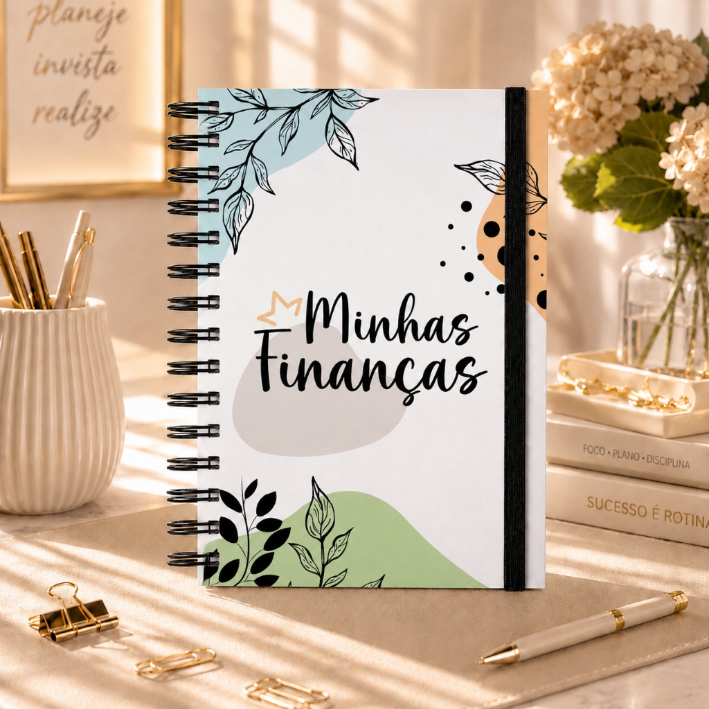 Caderneta Controle Financeiro Minhas Finanças Caderno Anotações Meus Ganhos Organização Páginas