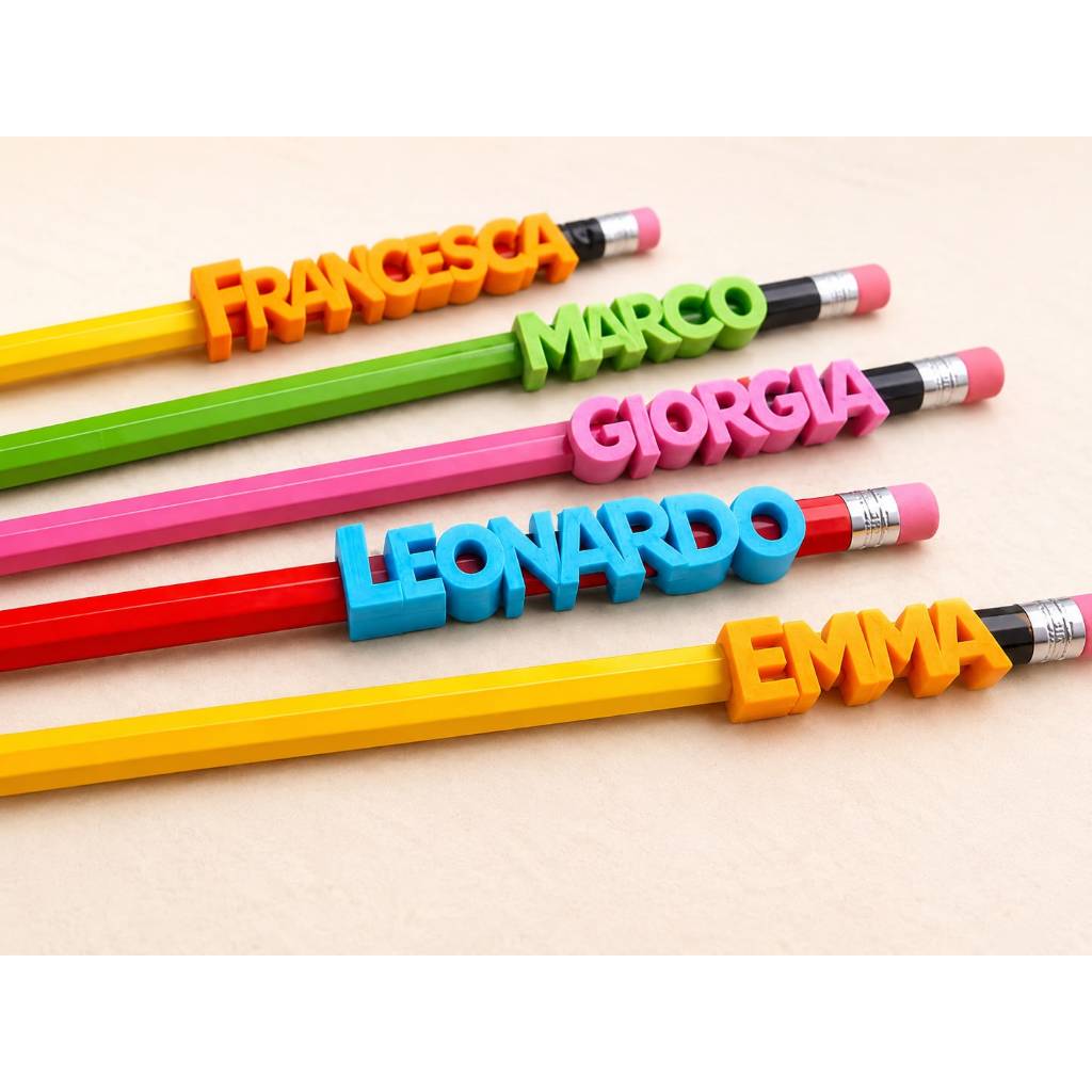 Ponteira de Lápis Personalizado com Nome – Volta às Aulas, Lembrancinha e Presente Infantil