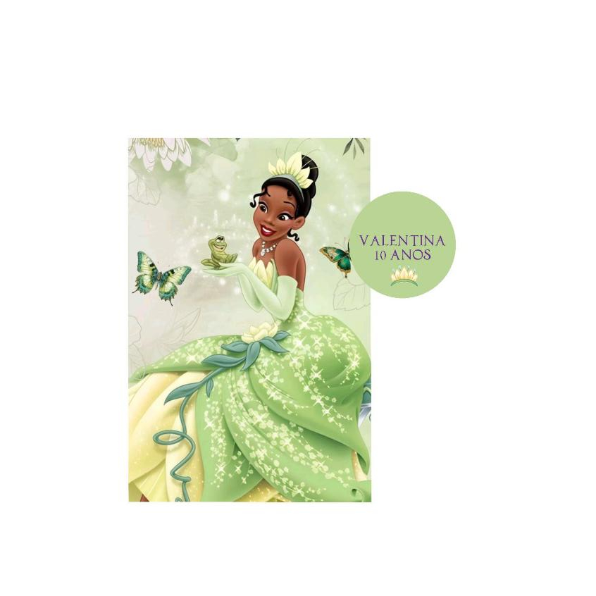 Saquinho Zip Lock Personalizado Princesa e o Sapo Tiana Lembrancinhas Sacolinha Personalizados