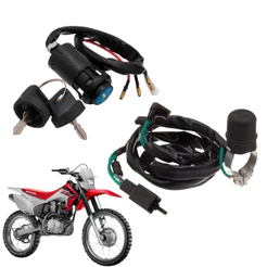 Kit Chave Ignição e Botão Mata Motor Honda CRF 230F 2007 a 2021