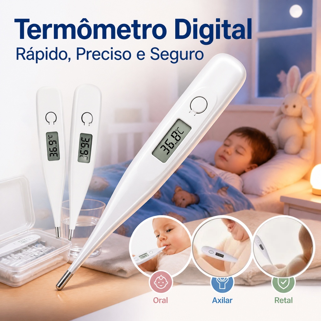 1/2/3pcs Termômetro Digital: Preciso para Detectar Febre, Adequado para Adultos e Bebês