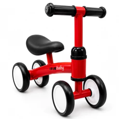 Triciclo de Equilíbrio Infantil Sem Pedal 4 Rodas Mini Bike Baby +12 Meses