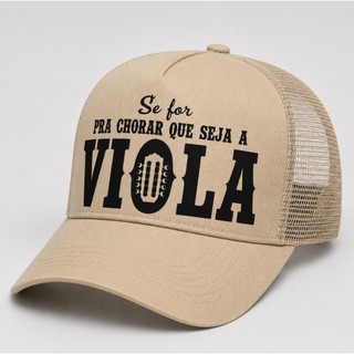 Boné estilo trucker respirável lançamento chora viola