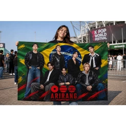 Bandeira Bts Kpop Arirang 1,50x1,00 metro