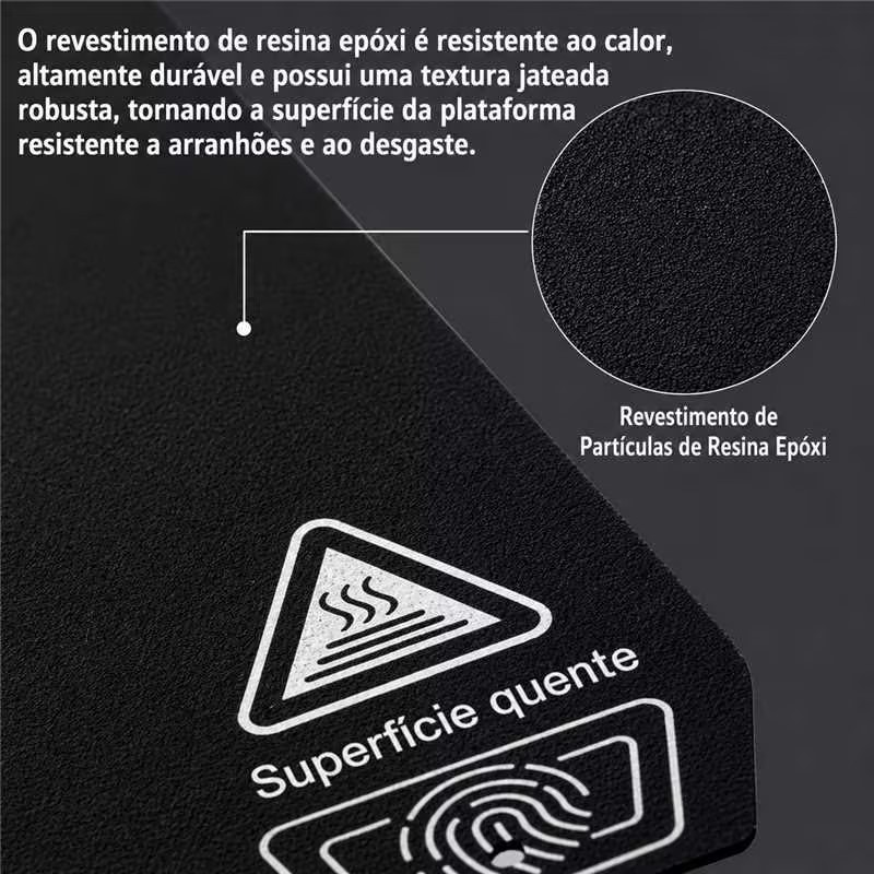 Base magnética PEI 235x235mm - Aço mola, resistente 100°C, para Creality K1 e Ender-3 V3 SE — imagem 2 de 2