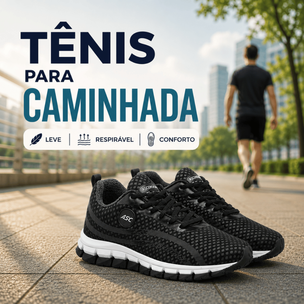 Tênis Masculino Antiderrapante Confortável Esportivo Ortopédico Para Caminhada