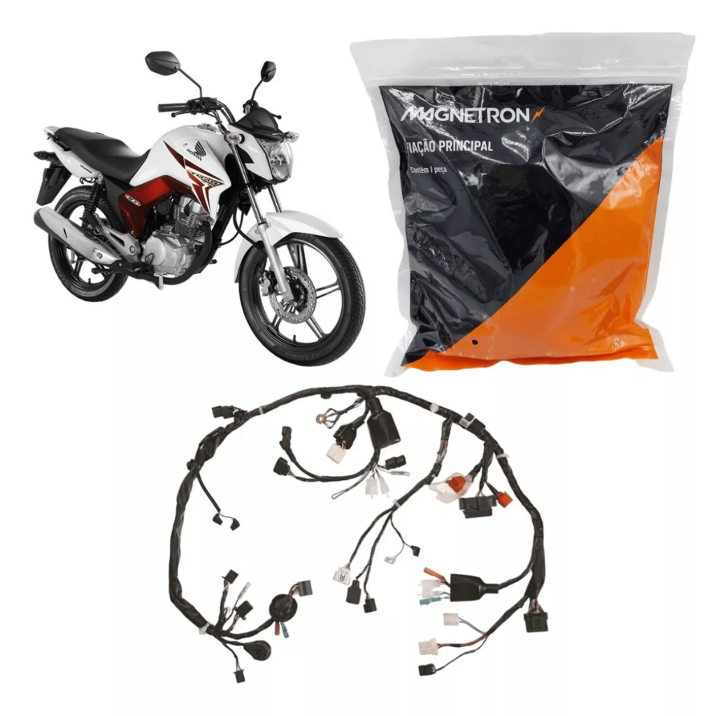 Chicote Fiacao Principal Eletrico Moto Magnetron Honda Titan 150 2015 Fan 150 2015 Flex Ex Esd