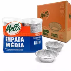 600 Forminhas De Empada Média 80ml De Alumínio Descart Mello