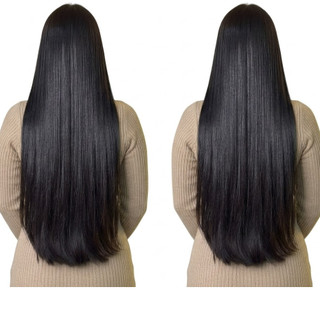 kit de 2 Cabelo Bio Vegetal Orgânico Na Tela Tic Tac liso