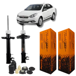 Kit 2 Amortecedores Dianteiro Completo Fiat Grand Siena Palio 2012 2014 2016 2018 2020 2022 2023
