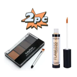 Kit Trio Sombra Para Sobrancelhas + Corretivo Líquido Flawless Ruby Rose Pronta Entrega