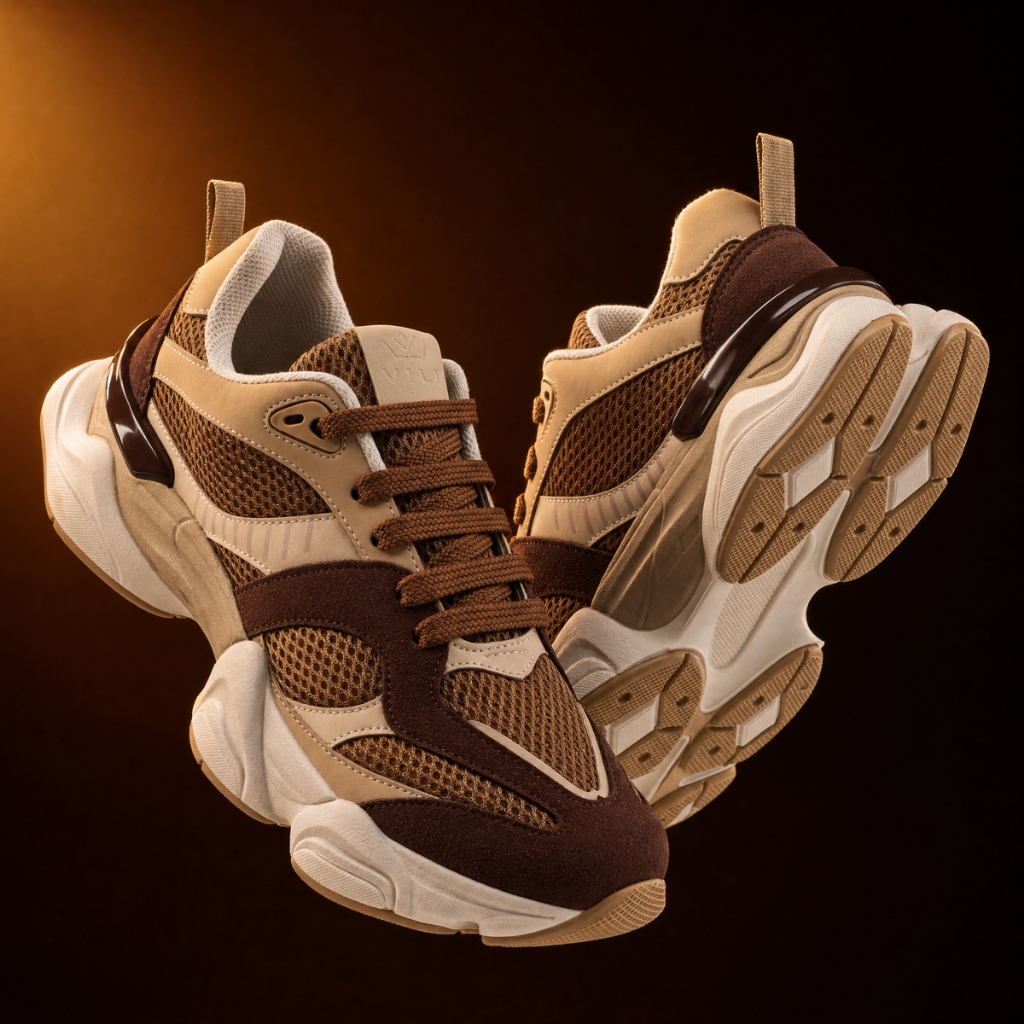 Tênis Feminino VILI AURA Chunky Dad Sneaker Casual Academia Confortável Solado A