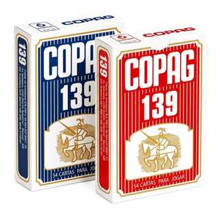 Baralhos Copag 139 Azul e Vermelho Naipe Classico 54 Cartas Alta Qualidade Jogos - Primeira Linha