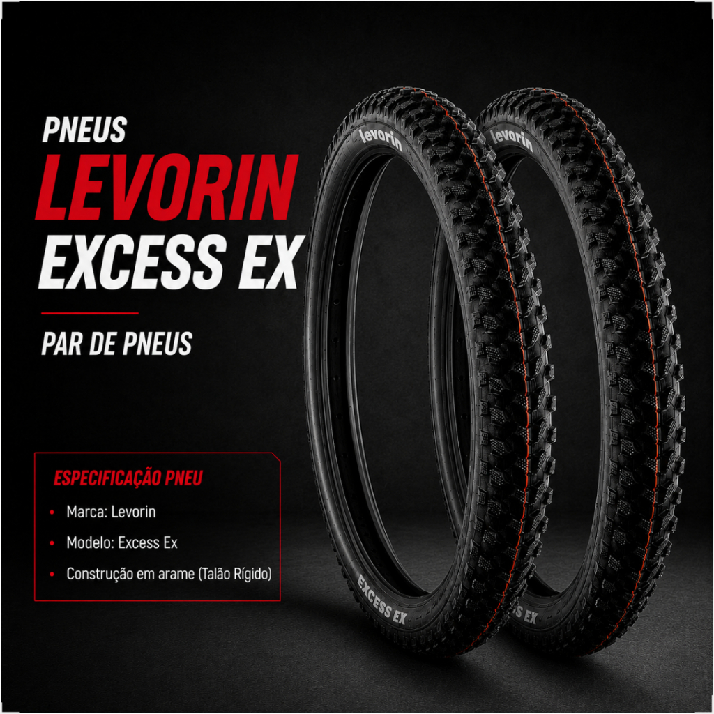 Par de Pneu Bike Bicicleta Levorin Excess Ex Aro 29 Balão Cravo 2.0 bike