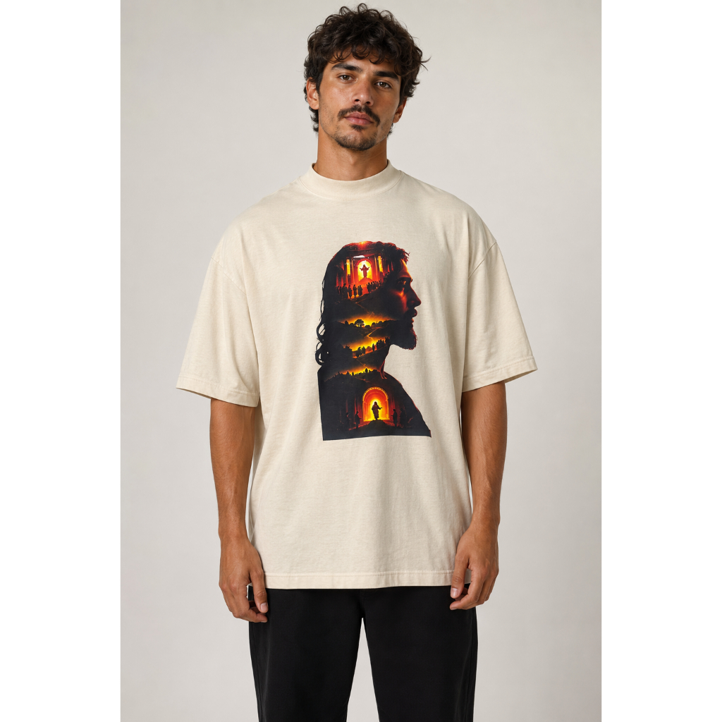 Camiseta Oversized Masculina em Algodão 240g/m² Pesada e Confortável