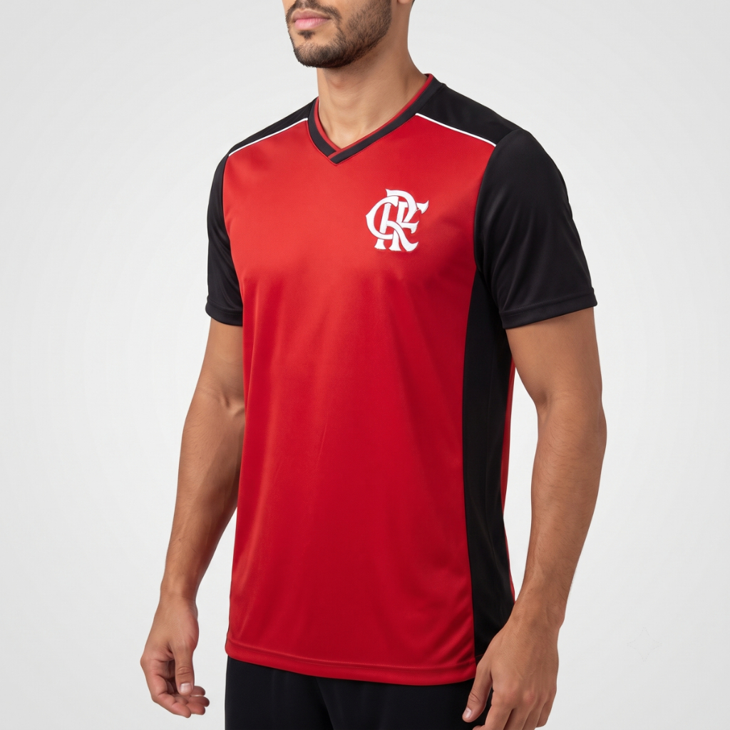 Camisa Flamengo Player Masculina Gola V Adulto Oficial Torcedor Futebol Original Dryfit