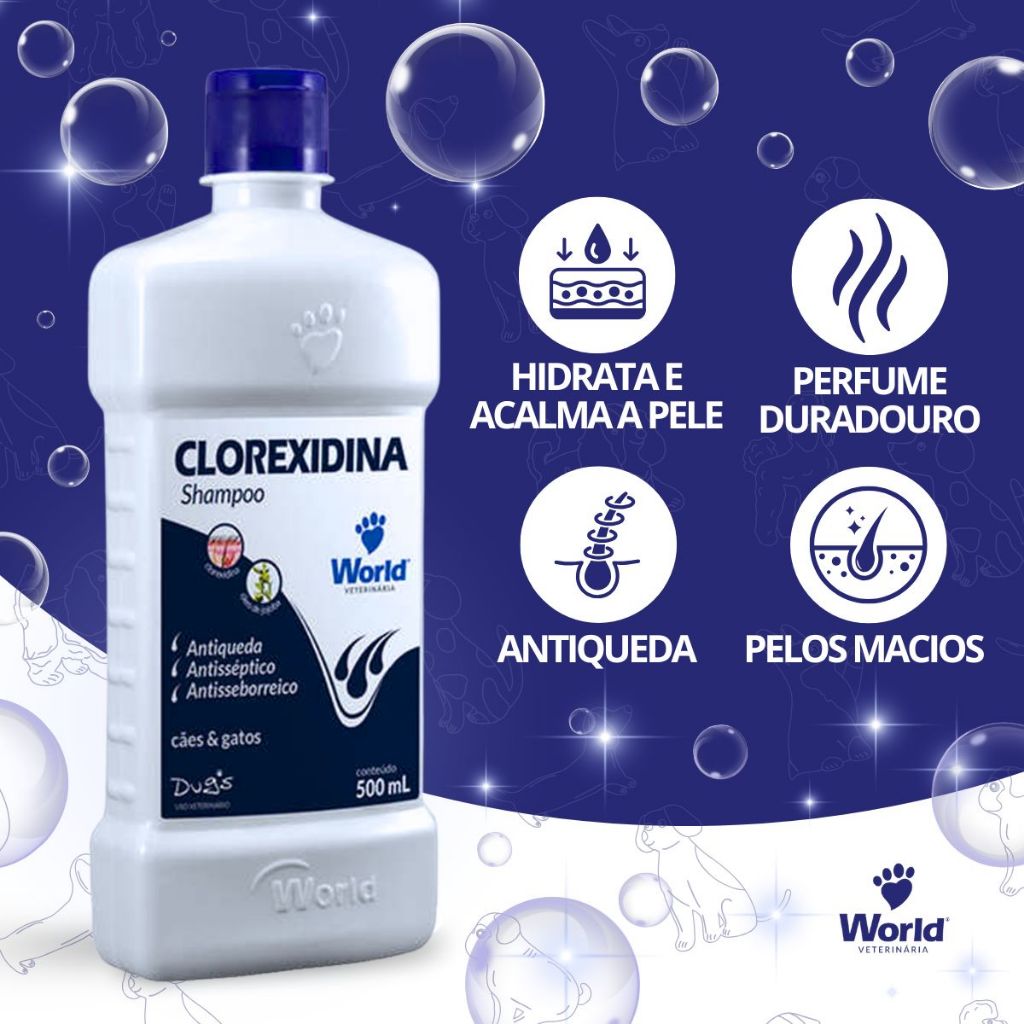 Clorexidina Dug's Shampoo World Veterinária para Cães & Gatos - 500 mL · foto 2