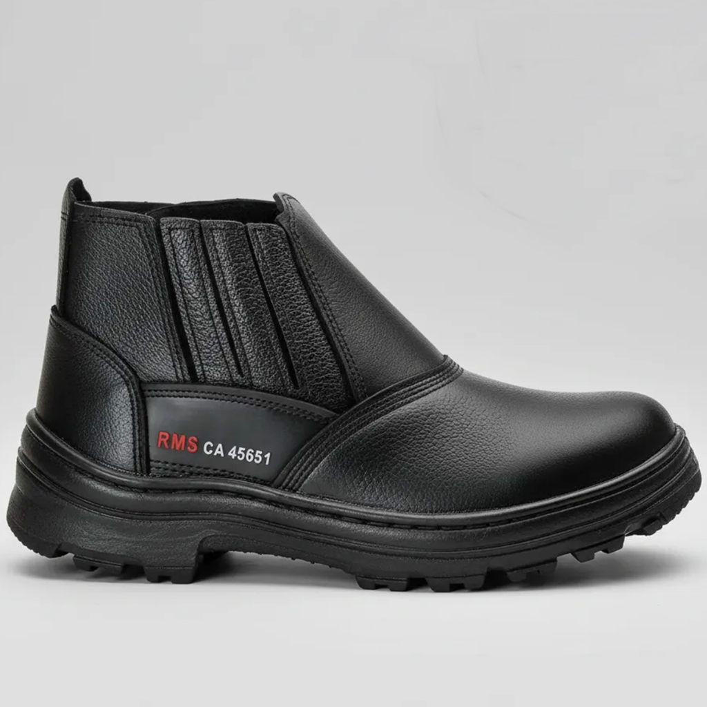 Bota Segurança Botina Premium Couro Reforçado Para Trabalho Com C.A Bico Pvc Epi