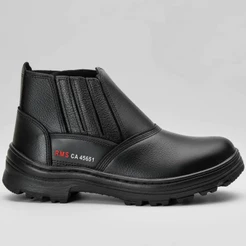 Bota Segurança Botina Premium Couro Reforçado Para Trabalho Com C.A Bico Pvc Epi