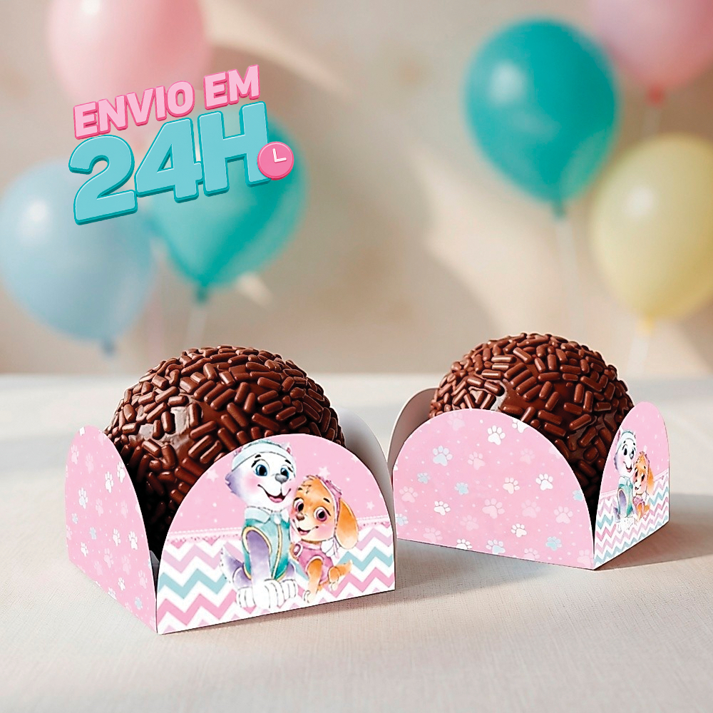 Forminha de Doces Patrulha Canina Skye Personalizada no Tema | Lembrancinha de Festa | Aniversário | Porta Doce Festa