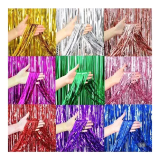 Cortina Metalizada para Festa 2x1m Painel Decorativo Fundo Fotográfico Aniversário Chá de Bebê