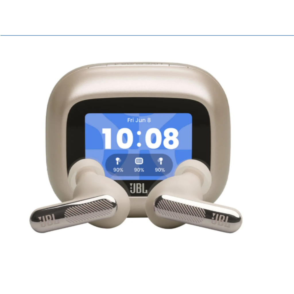 Fone de Ouvido Bluetooth JBL Live Beam 4 champagne Sem Fio ANC Cancelamento de Ruído Adaptativo Hi-Res Áudio 48h de Bate