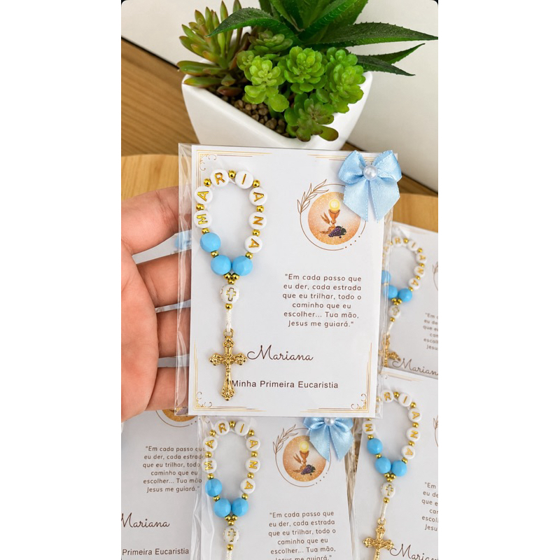 Mini Terços Dezena Para Lembrancinhas Casamento Batizado Crisma Eucarístia