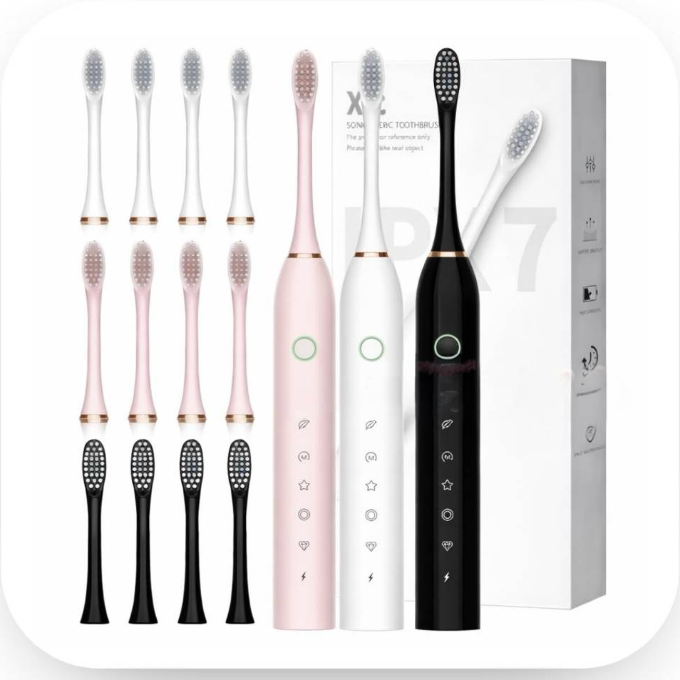 Escova de Dente Elétrica Recarregável IPX7 com 7 Modos