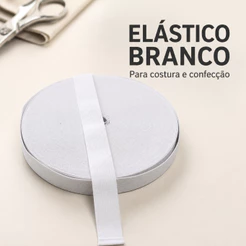 25 metros faixa elástica plana branco para costura de roupas acessórios