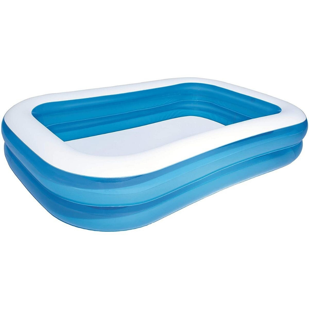 Piscina Inflável Retangular 778 litros Azul Familiar Resistente Infantil e Adulto Bestway