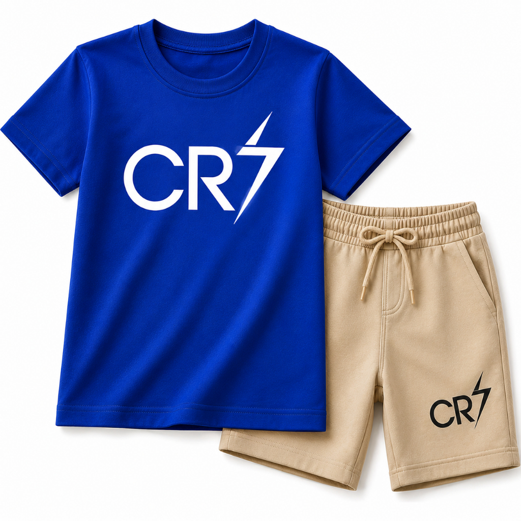 Conjunto Infantil Masculino Estiloso Confortável Camiseta e Bermuda Moletinho Menino Esportiva