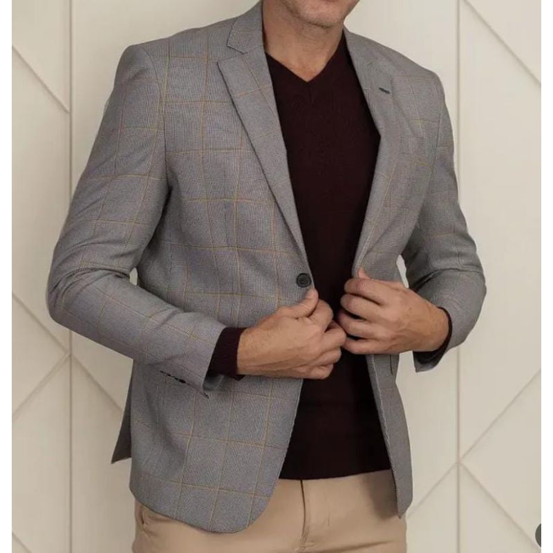 Blazer Xadrez Discreto Masculino