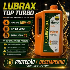 Óleo Motor Diesel 15w40 Lubrax Top Turbo Galão 4 Litros